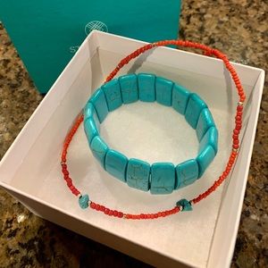 Turquoise bracelet and matching necklace